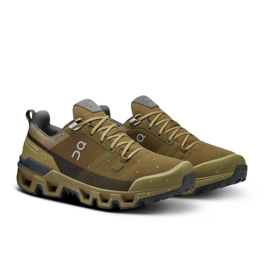 Footwear On Walking Shoes | On Mens Cloudwander Waterproof Hiking Shoes - Hunter-Safari Brown