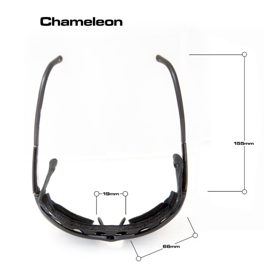 Clothing Bloc Eyewear Eyewear | Bloc Chameleon Sunglasses - Shiny Cat 4 Lens Black