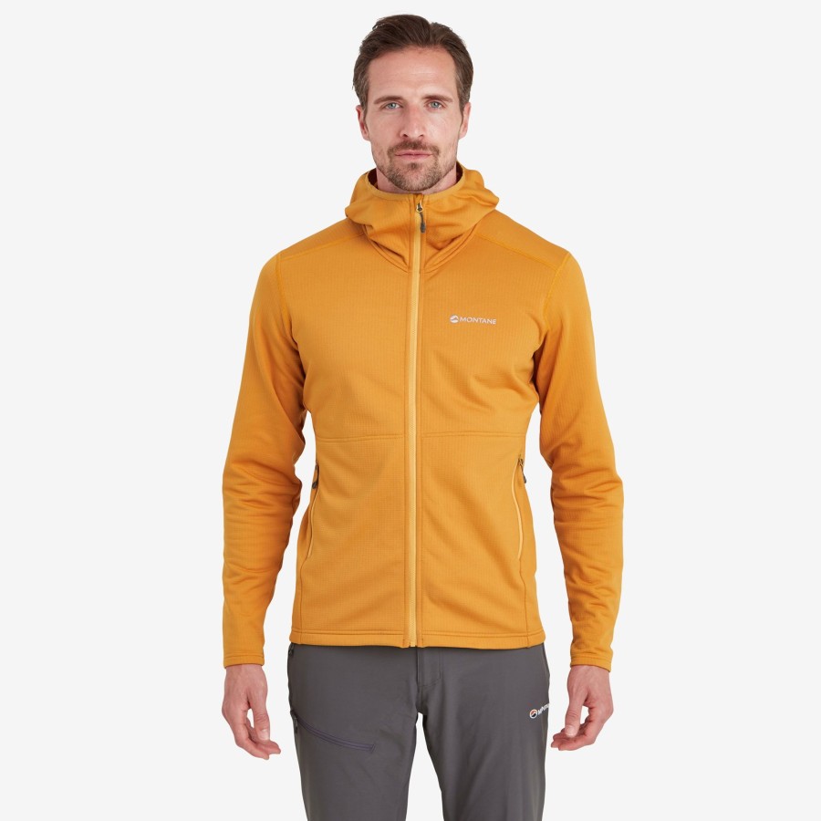 Clothing Montane Fleece & Mid Layer | Montane Mens Protium Hoodie - Flame Orange