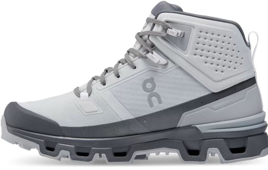 Footwear On Mid Height Boots | On Womens Cloudrock 2 Waterproof Boots - Glacier-Eclipse Grey