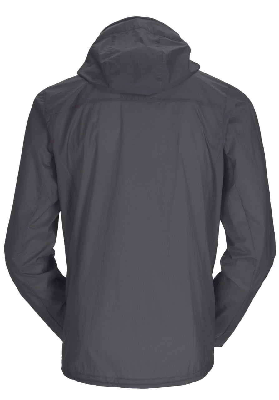 Clothing Rab Windshirts | Rab Mens Vital Hoody - Graphene Black