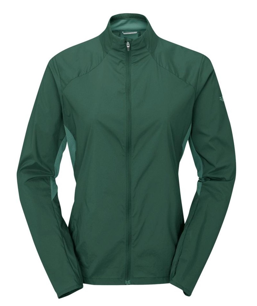 Clothing Rab Windshirts | Rab Womens Windveil Jacket Slate-Eucalyptus Green