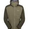 Clothing Rab Softshell Jackets | Rab Mens Kinetic Alpine 2.0 Jacket - Army-Light Khaki Green