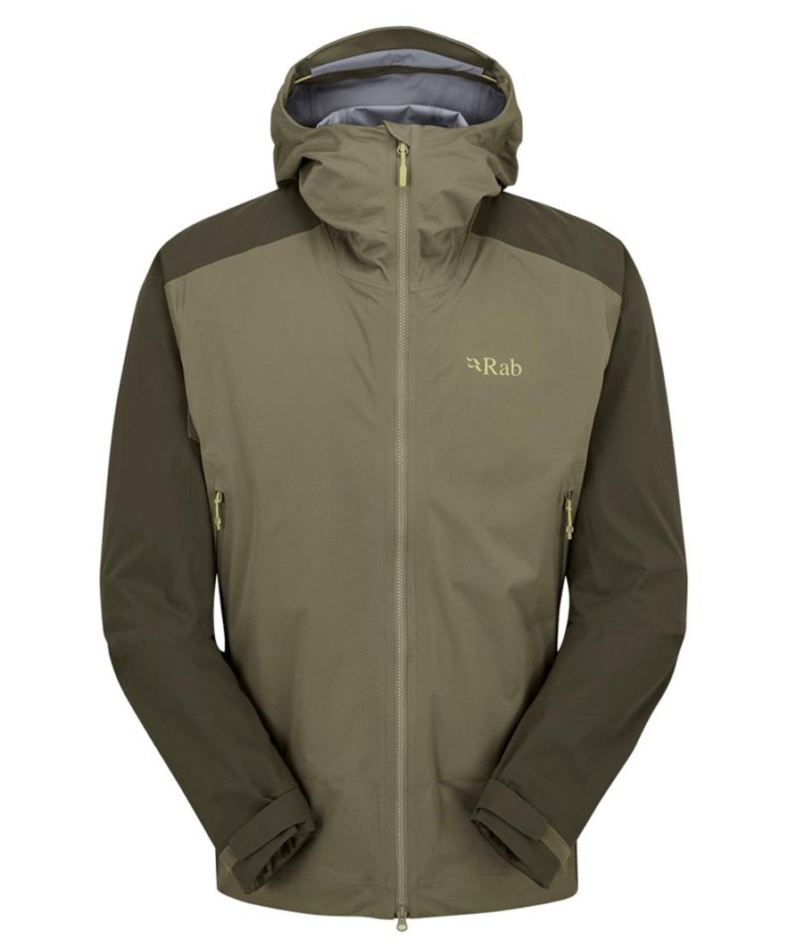 Clothing Rab Softshell Jackets | Rab Mens Kinetic Alpine 2.0 Jacket - Army-Light Khaki Green