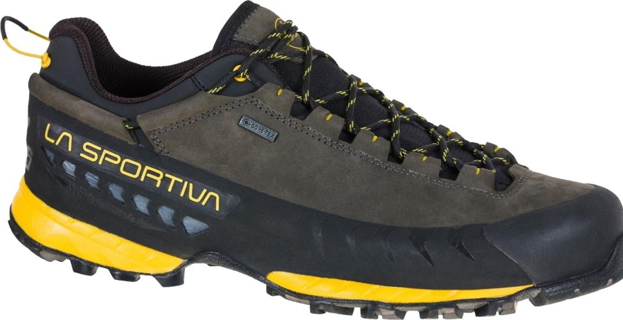 Footwear La Sportiva Approach Shoes | La Sportiva Mens Tx5 Low Gtx Shoes - Carbon-Yellow Grey