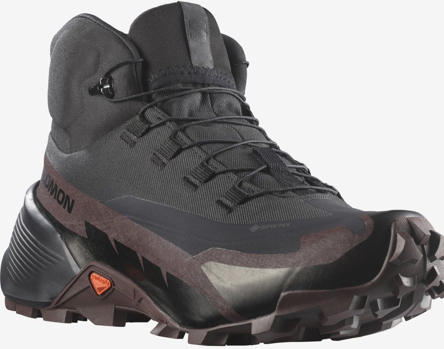 Footwear Salomon Mid Height Boots | Salomon Womens Crosshike Mid Gtx 2 Boots Chocolate Plum Black