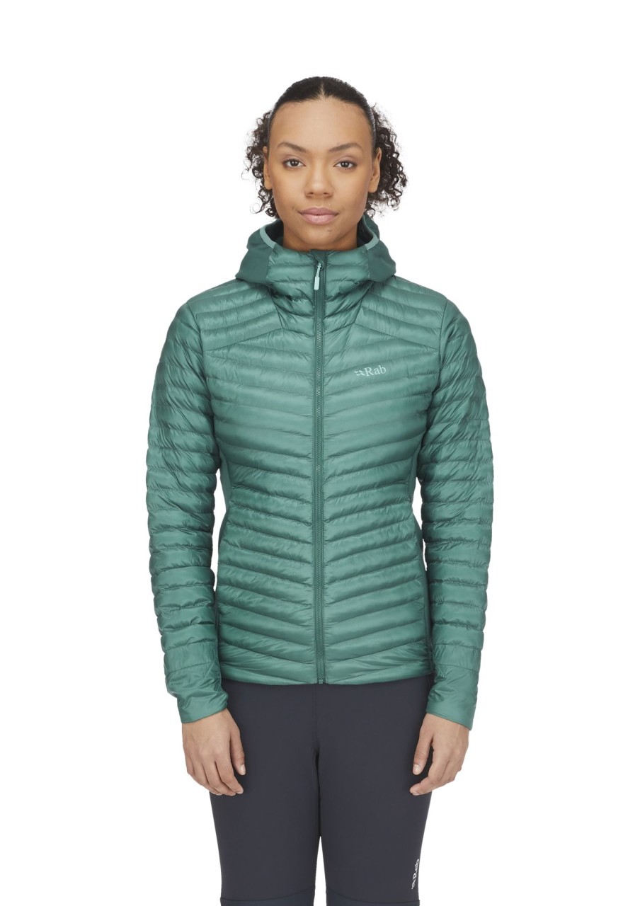 Clothing Rab Insulated Jackets | Rab Womens Cirrus Flex 2.0 Hoody - Eucalyptus Green