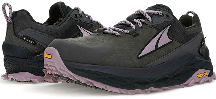 Footwear Altra Running Shoes | Altra Womens Olympus 5 Hike Low Gtx Trail Shoes - Gray Black