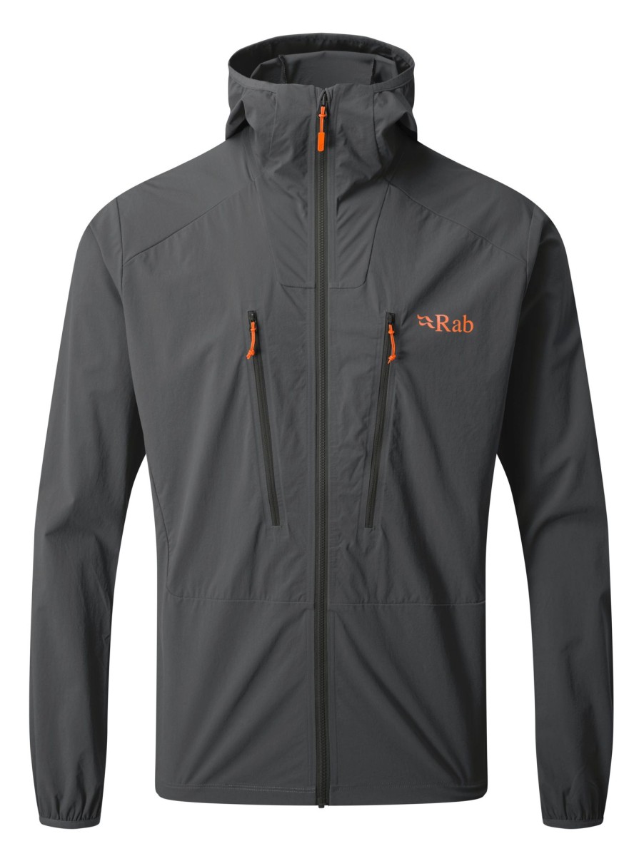 Clothing Rab Softshell Jackets | Rab Mens Borealis Jacket - Graphene Grey