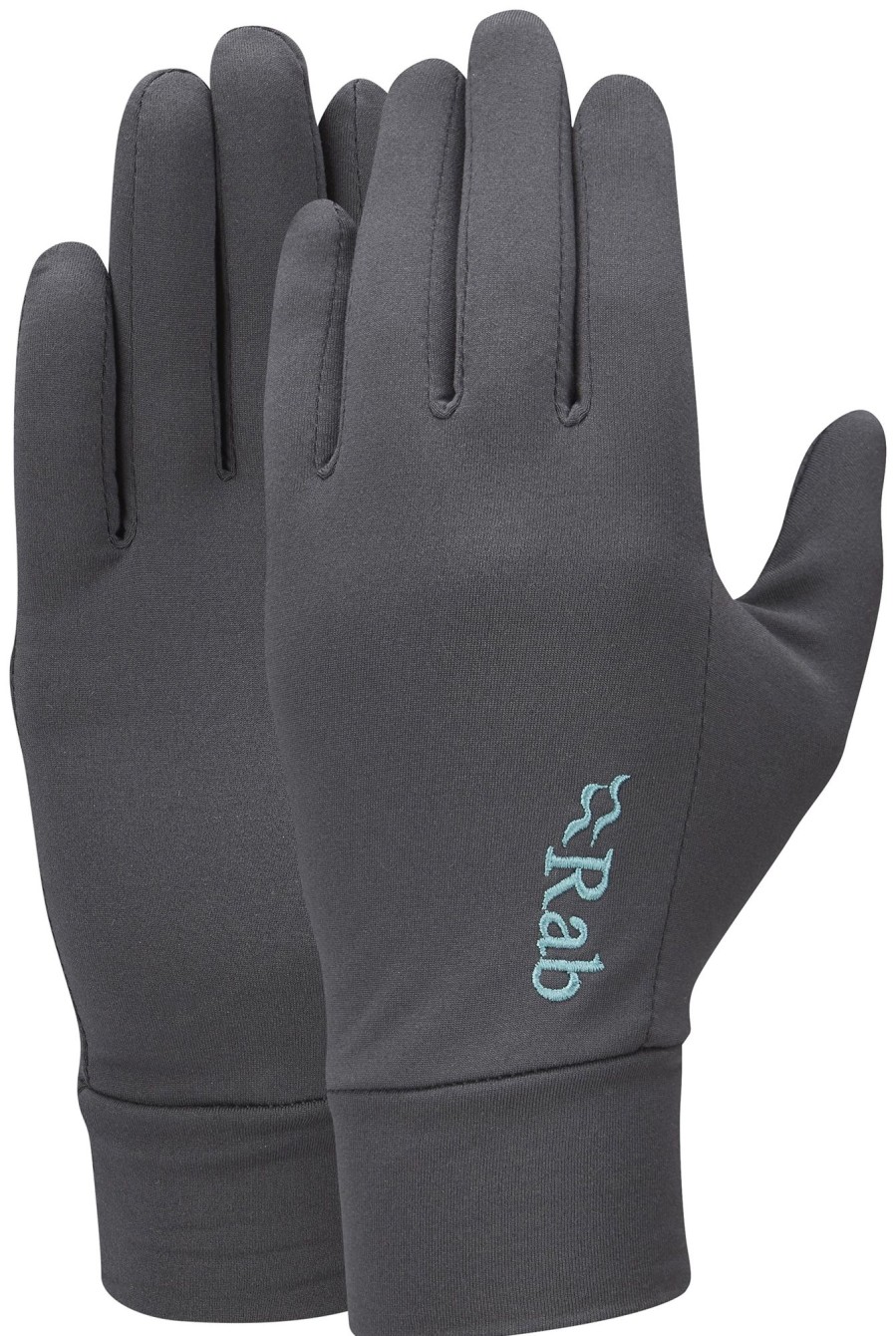 Clothing Rab Gloves | Rab Womens Flux Liner Glove - Beluga Grey