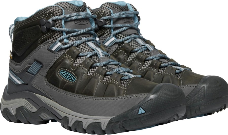 Footwear Keen Mid Height Boots | Keen Womens Targhee Iii Mid Waterproof Boots - Magnet-Atlantic Blue Grey