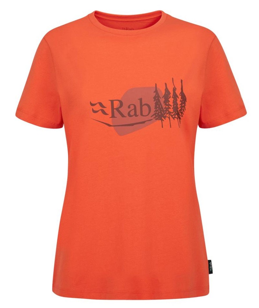 Clothing Rab T Shirts & Base Layers | Rab Womens Tuku Bloc Tee Grapefruit Red