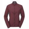 Clothing Rab Windshirts | Rab Womens Windveil Jacket - Deep Heather-Graphene Red