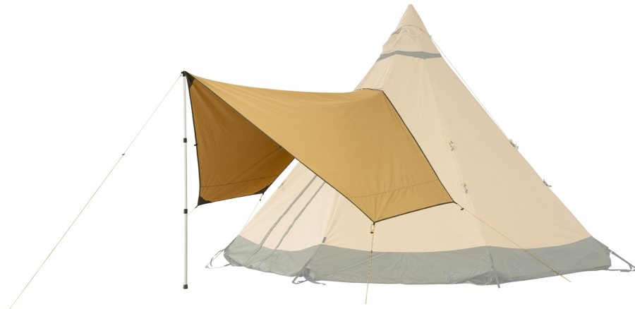 Camping Tentipi Extensions & Canopies | Tentipi Canopy Comfort Cp - 5/7 Brown