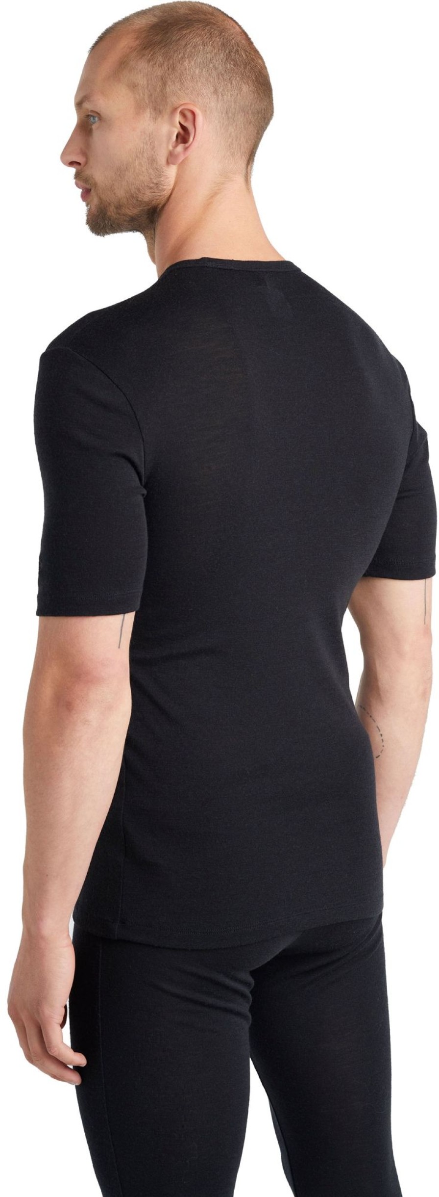 Clothing Icebreaker T Shirts & Base Layers | Icebreaker Mens 175 Everyday Short Sleeved Crewe Top Black