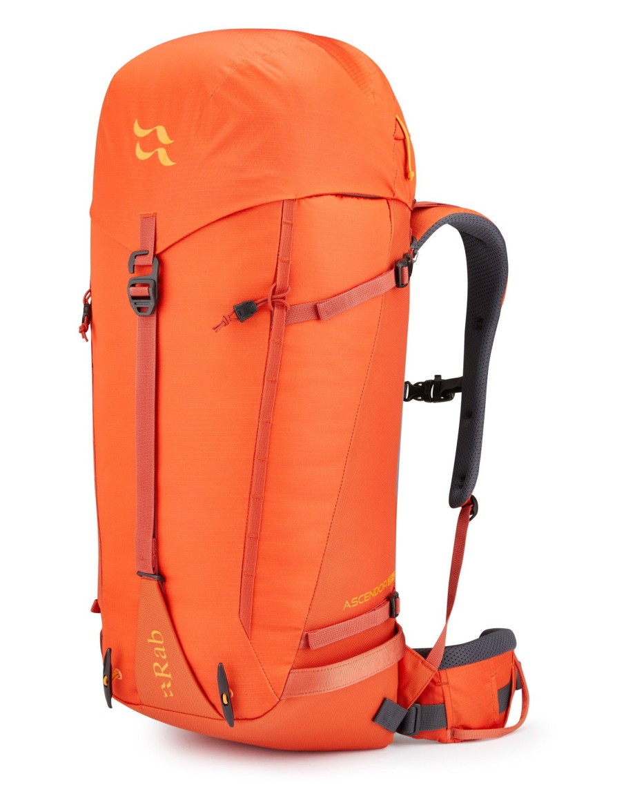 Rucksacks Rab Backpacking Packs | Rab Ascendor 35:40 Rucksack - Firecracker Orange