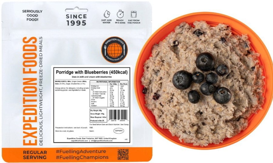 Equipment Expedition Foods Breakfast | Expedition Foods Porridge With Blueberries - 450Kcal White