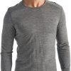 Clothing Icebreaker T Shirts & Base Layers | Icebreaker Mens 200 Oasis Long Sleeved Crewe Top - Gritstone Heather Grey