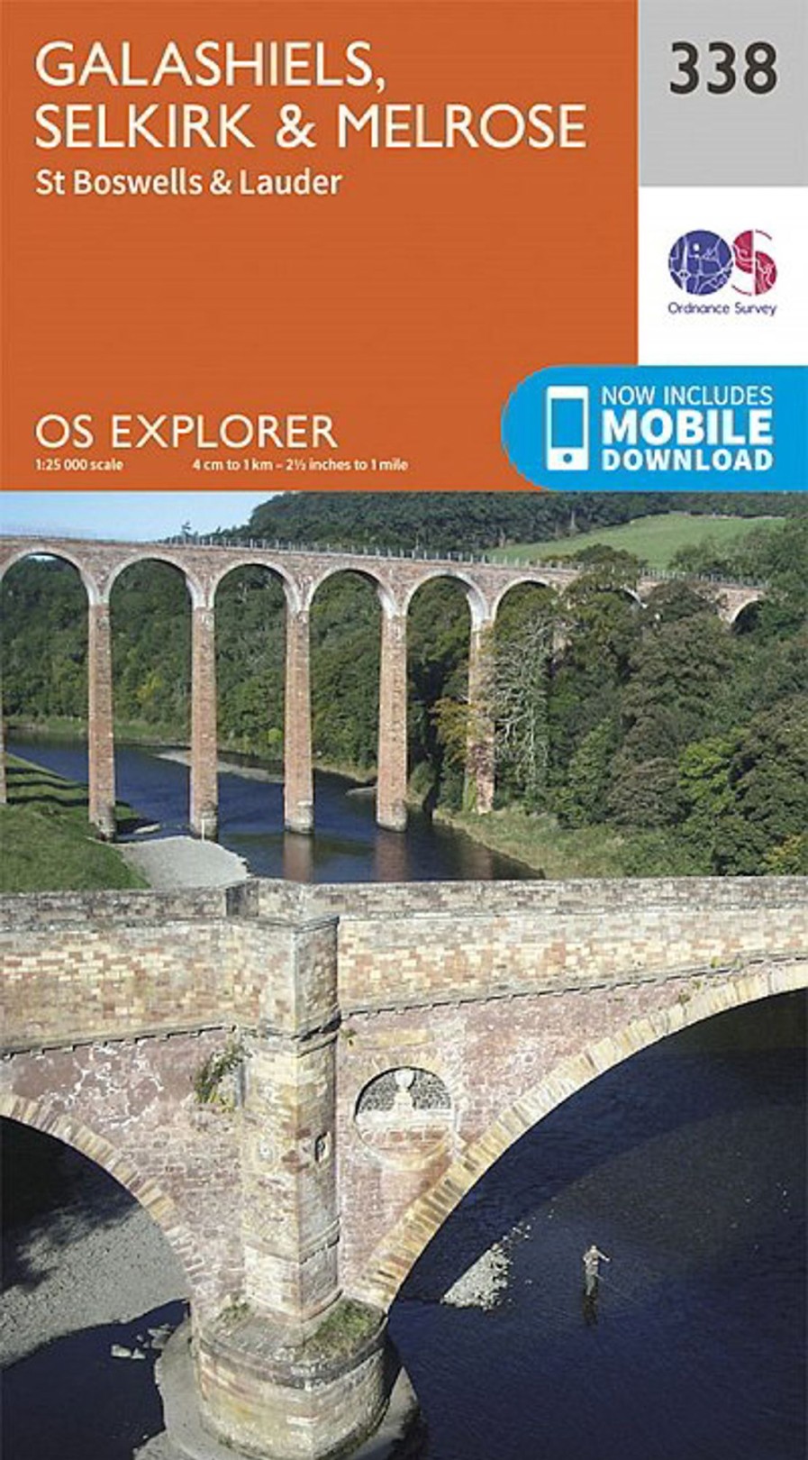 Equipment Ordnance Survey Maps And Books | Os Explorer Map 338 - Galashiels Selkirk And Melrose Orange