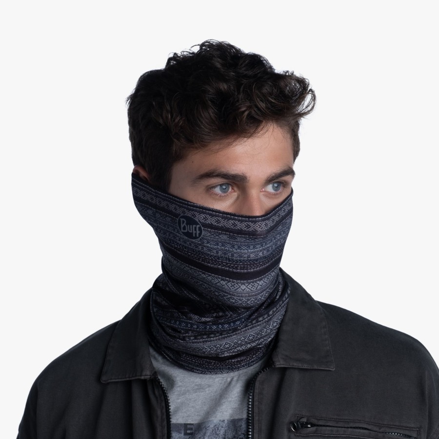 Clothing Buff Neck Warmers | Buff Original Ecostretch Buff - Anira Graphite Grey