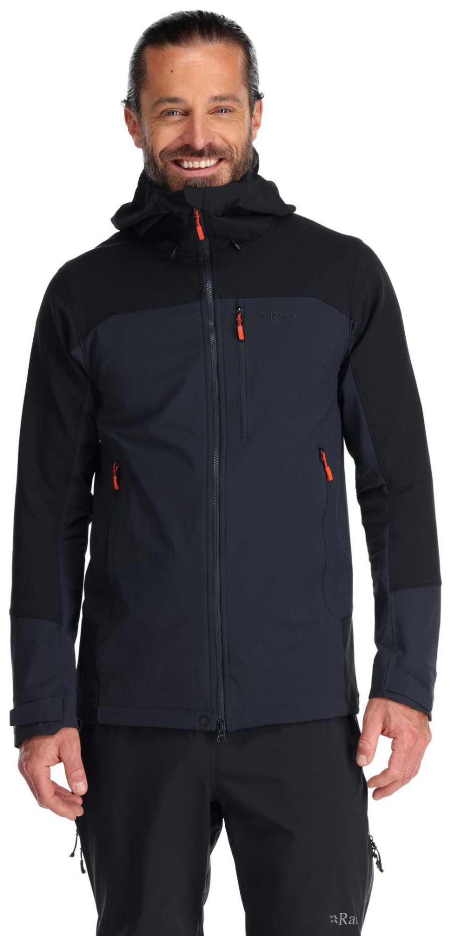 Clothing Rab Softshell Jackets | Rab Mens Scimitar Jacket - Ebony Black