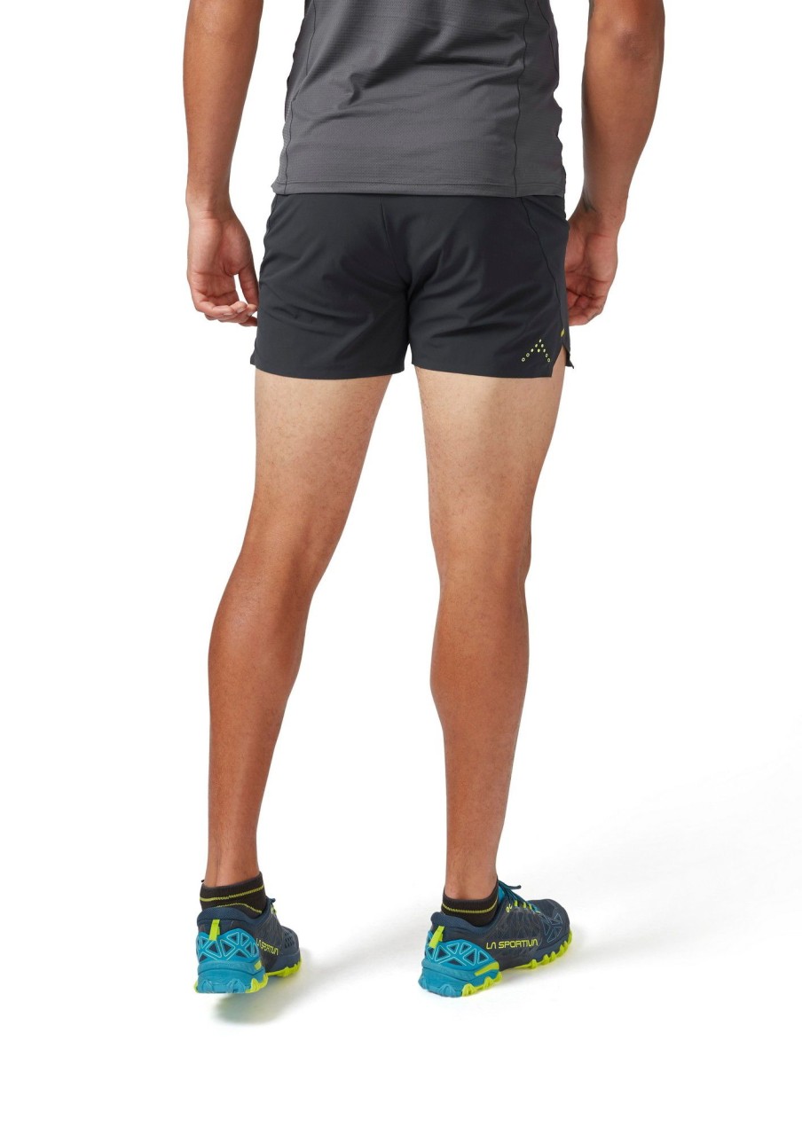 Clothing Rab Shorts | Rab Mens Talus Trail Light Shorts - Ebony-Zest Grey