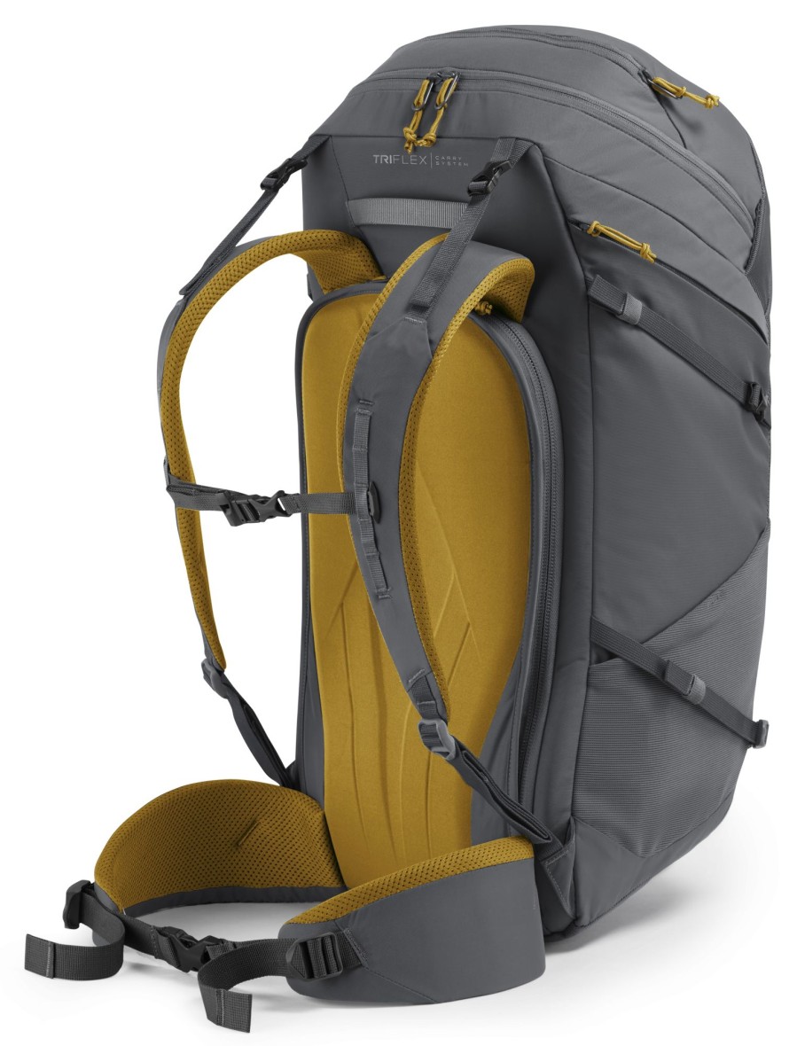 Equipment Rab Climbing Packs And Rope Bags | Rab Rogue 48 Climbing Pack - Ebony Grey