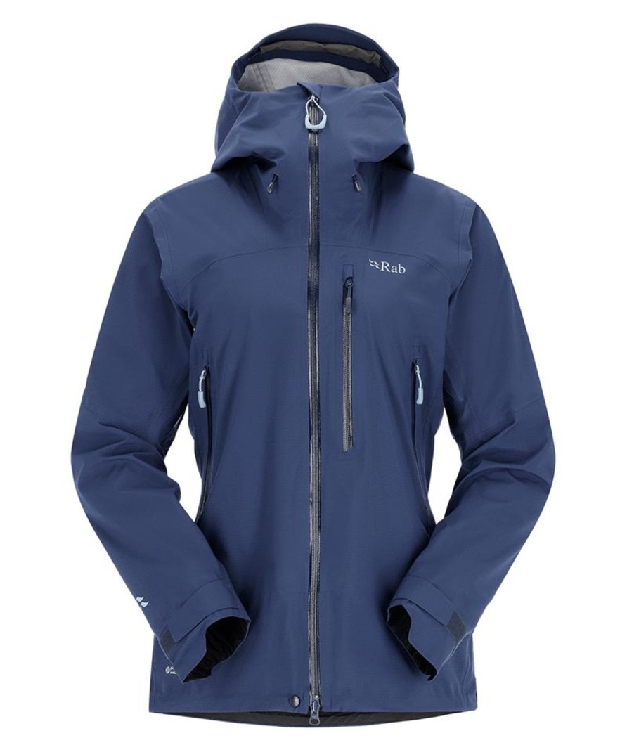 Clothing Rab Waterproof Jackets | Rab Womens Firewall Jacket - Deep Ink Blue