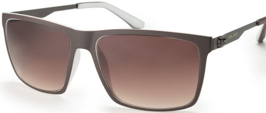 Clothing Bloc Eyewear Eyewear | Bloc Cabana Sunglasses - Matt Gun Temple Graduated Brown