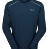 Clothing Rab T Shirts & Base Layers | Rab Mens Force Long Sleeved Tee - Tempest Blue