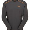 Clothing Rab T Shirts & Base Layers | Rab Mens Force Long Sleeved Tee - Graphene Grey