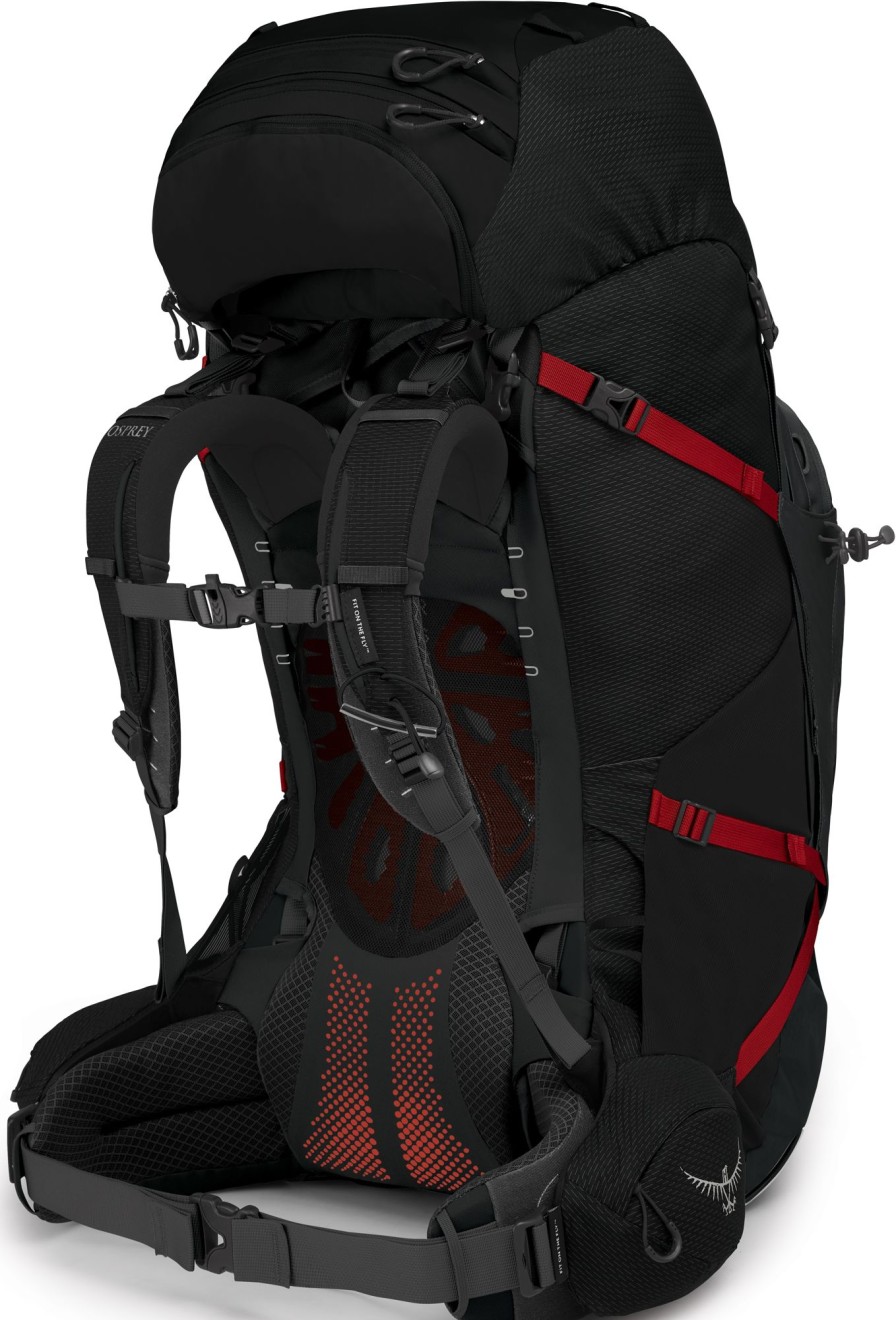 Rucksacks Osprey Backpacking Packs | Osprey Mens Aether Plus 85 Rucksack Black