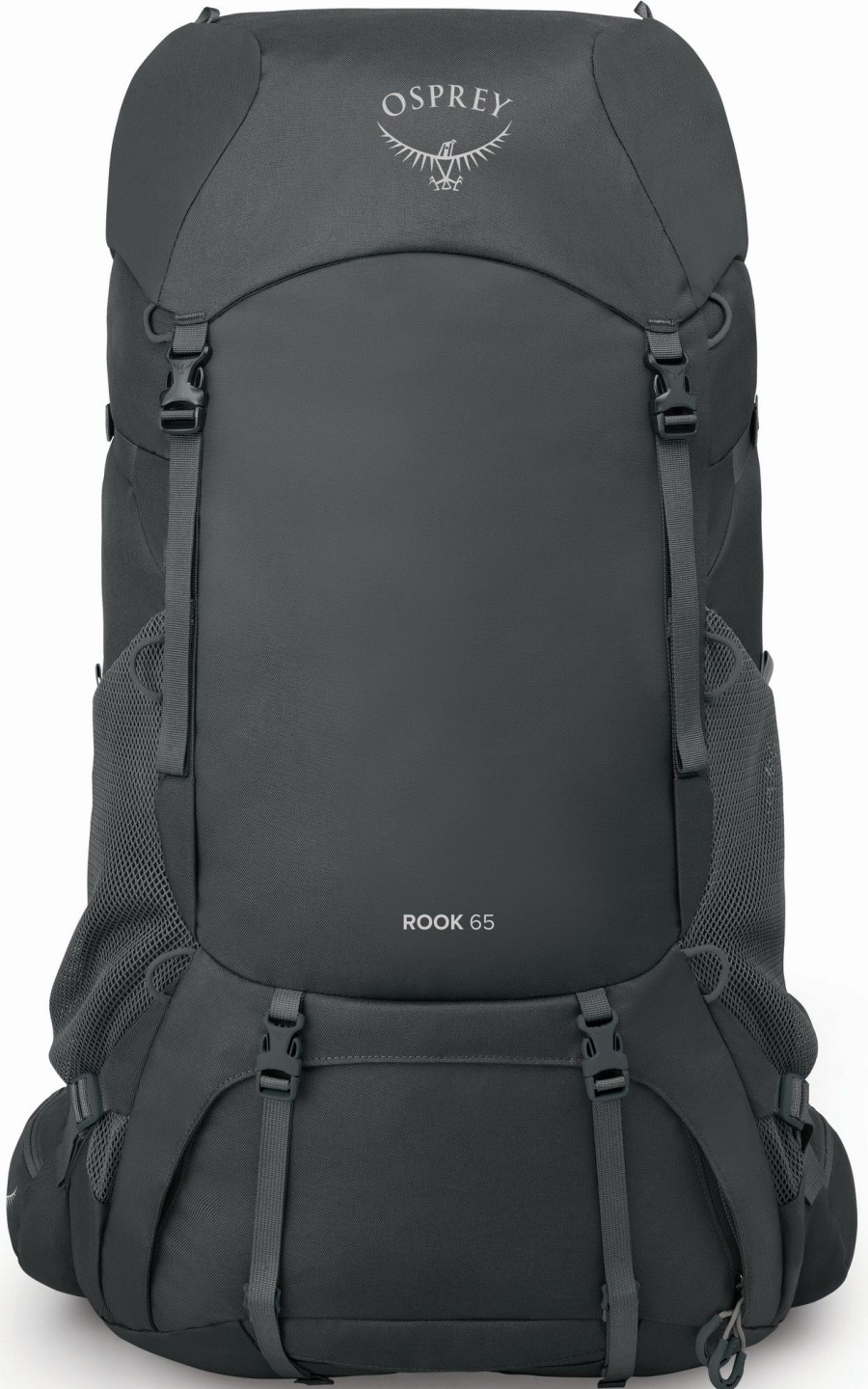 Rucksacks Osprey Backpacking Packs | Osprey Mens Rook 65 Rucksack - Dark Charcoal-Silver Lining Grey