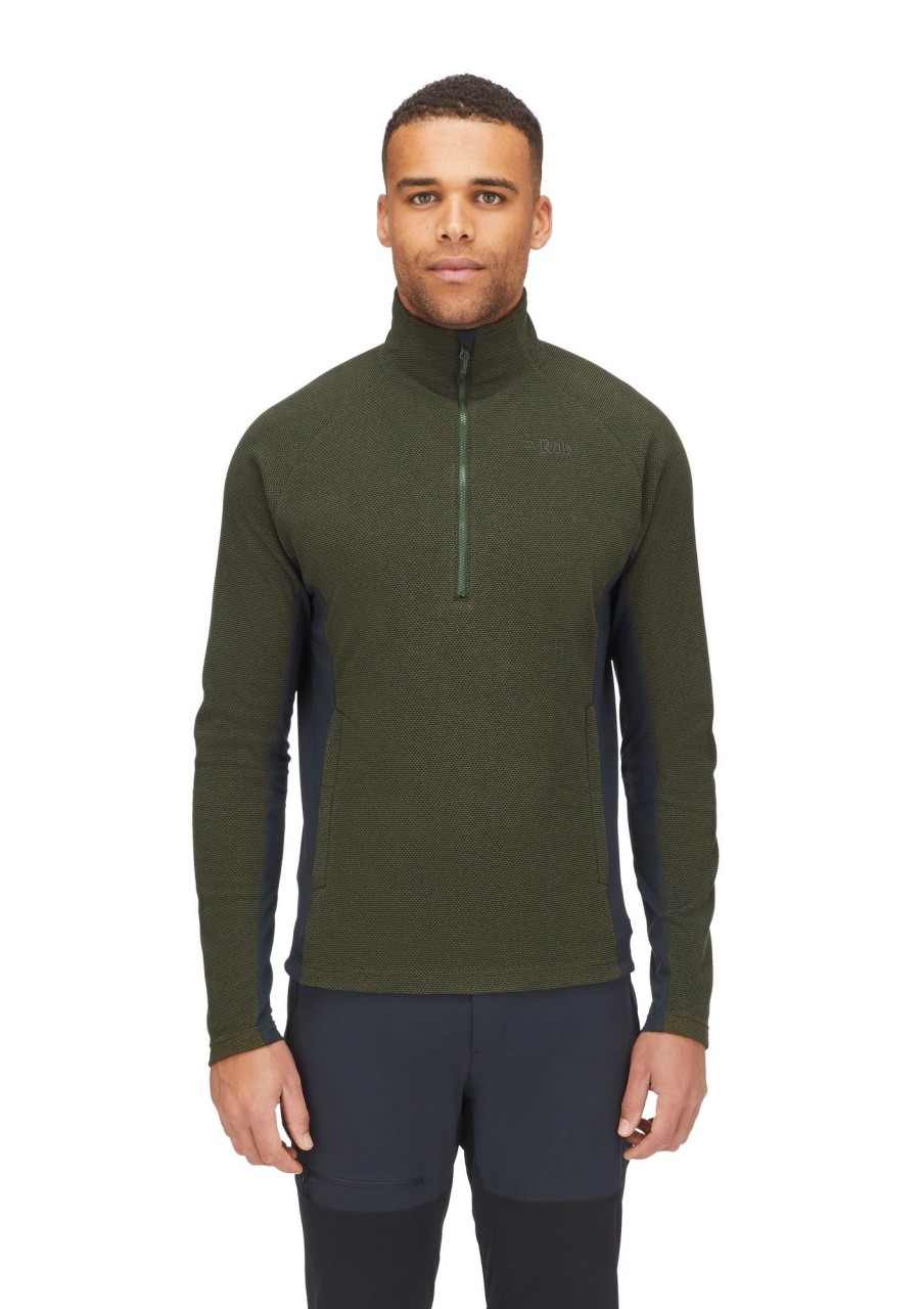 Clothing Rab Fleece & Mid Layer | Rab Mens Capacitor Pull-On - Army Green