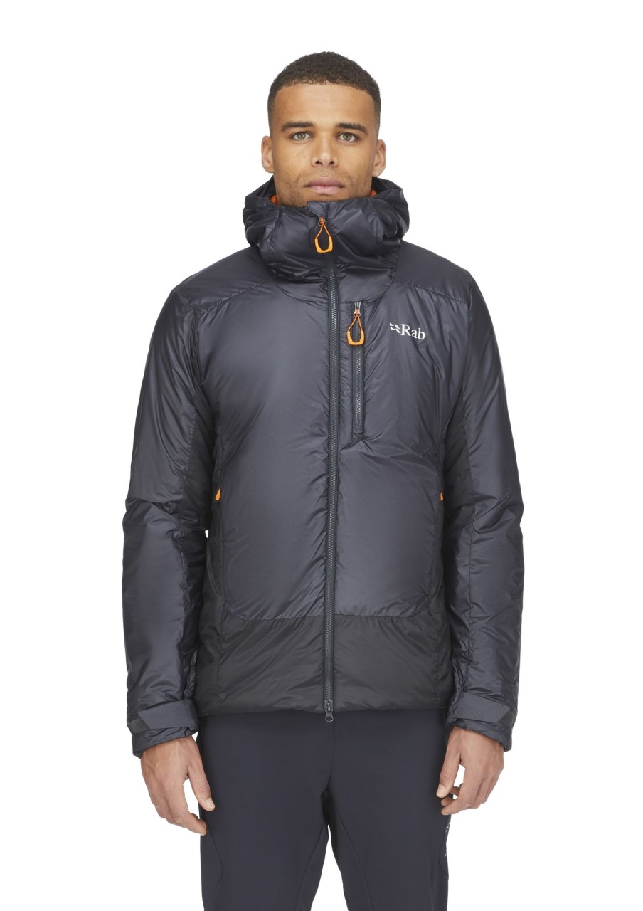 Clothing Rab Insulated Jackets | Rab Mens Generator Alpine Jacket - Anthracite-Marmalade Grey