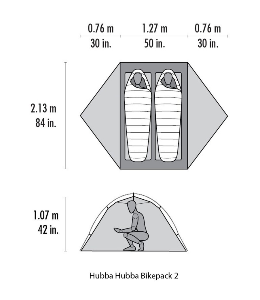 Camping MSR Backpacking & Lightweight Tents | Msr Hubba Hubba Bikepack 2 Tent Green