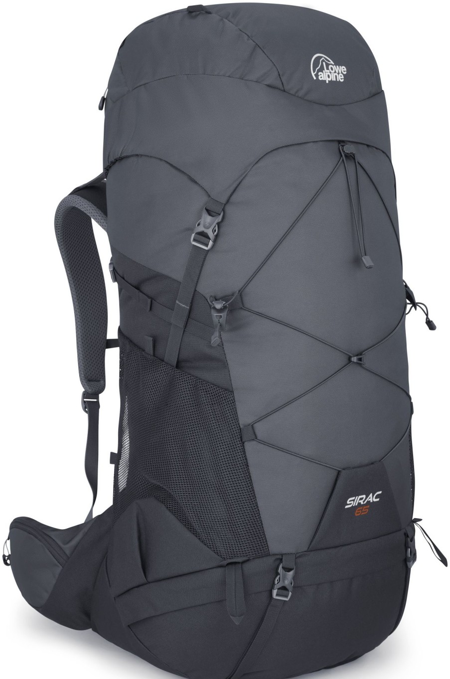 Rucksacks Lowe Alpine Backpacking Packs | Lowe Alpine Sirac 65 Rucksack - Ebony Grey