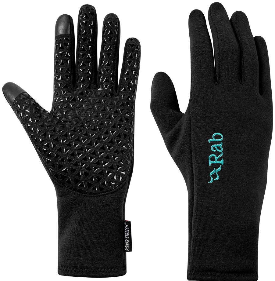 Clothing Rab Gloves | Rab Womens Power Stretch Contact Grip Glove Black