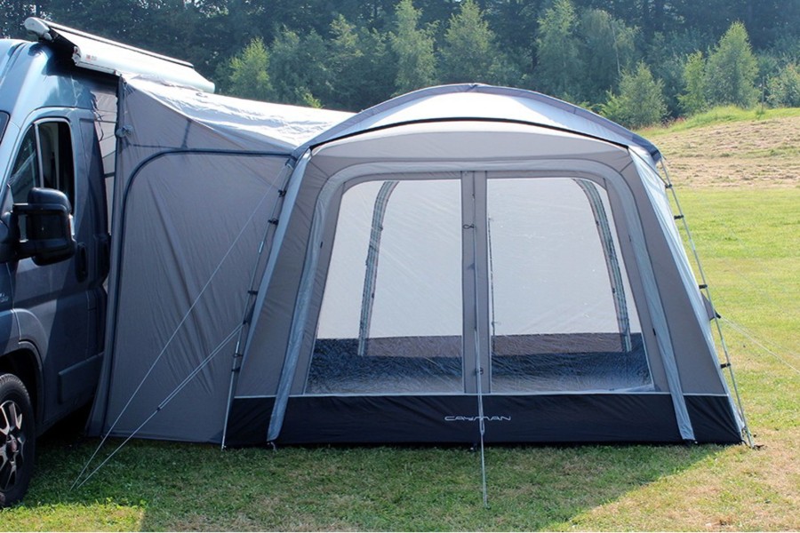 Camping Outdoor Revolution Driveaway Van Awnings | Outdoor Revolution Cayman Poled Mid Drive-Away Awning Grey