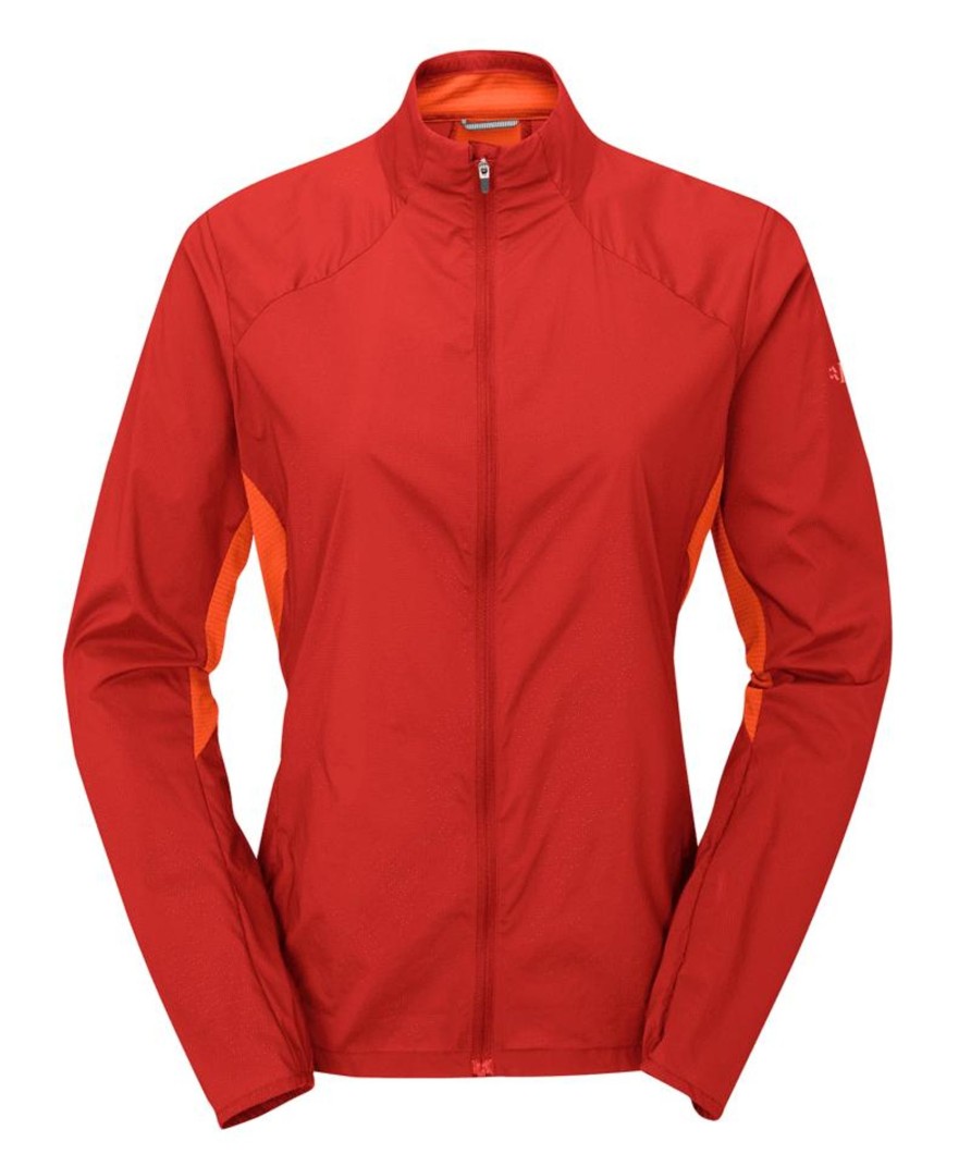 Clothing Rab Windshirts | Rab Womens Windveil Jacket - Tuscan Grapefruit Red