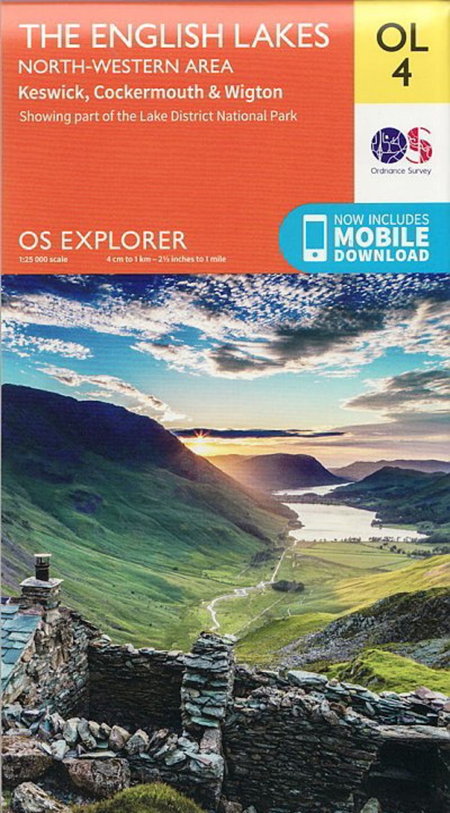 Equipment Ordnance Survey Maps And Books | Os Explorer Map Ol4 - The English Lakes - North Western Area Orange