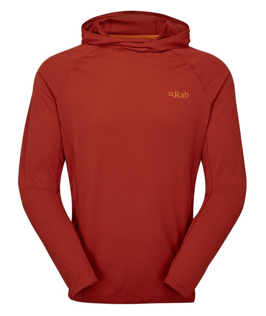 Clothing Rab T Shirts & Base Layers | Rab Mens Sonic Hoody Clay Red