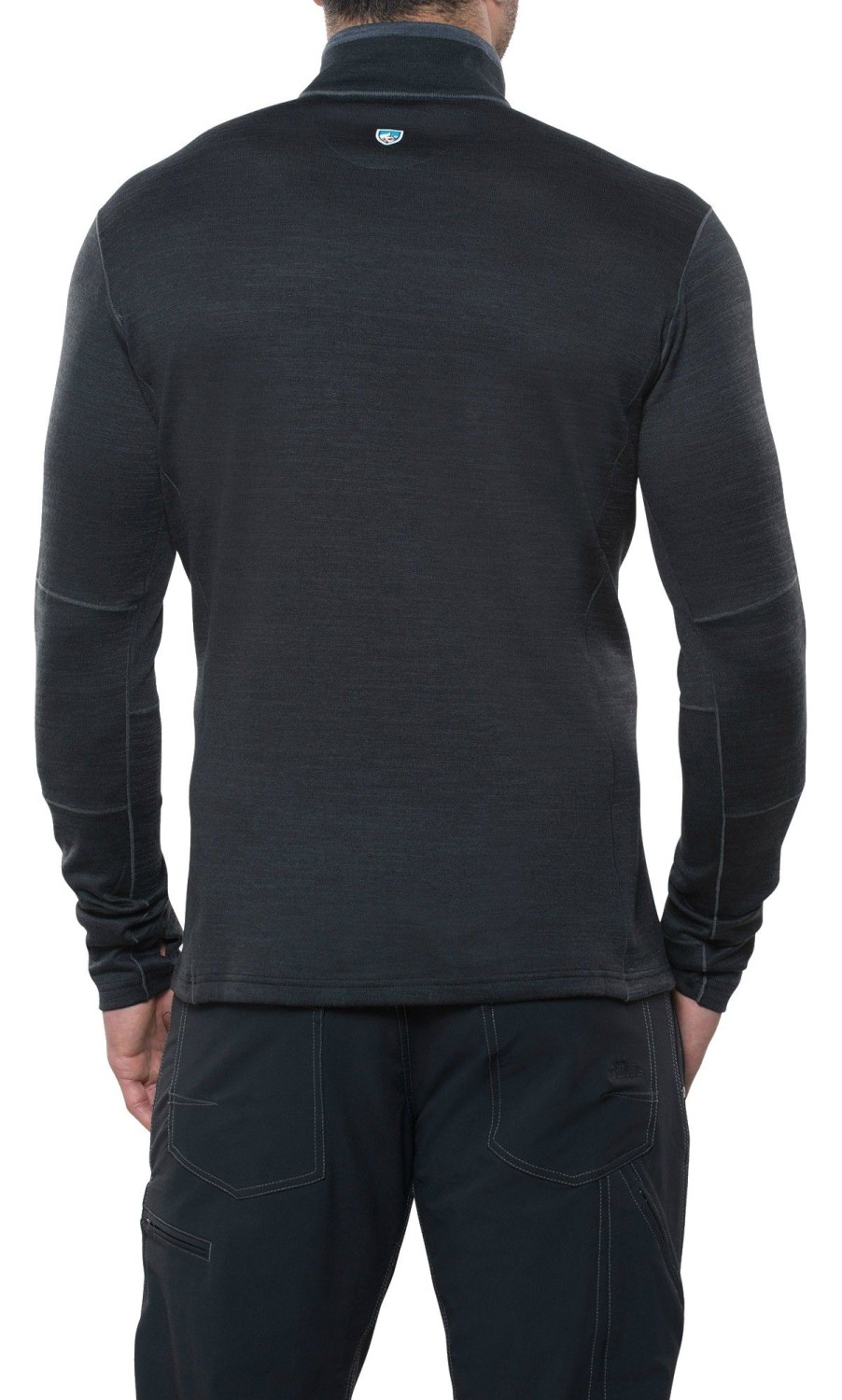 Clothing Kuhl Fleece & Mid Layer | Kuhl Mens Ryzer Sweater - Black-Koal Grey