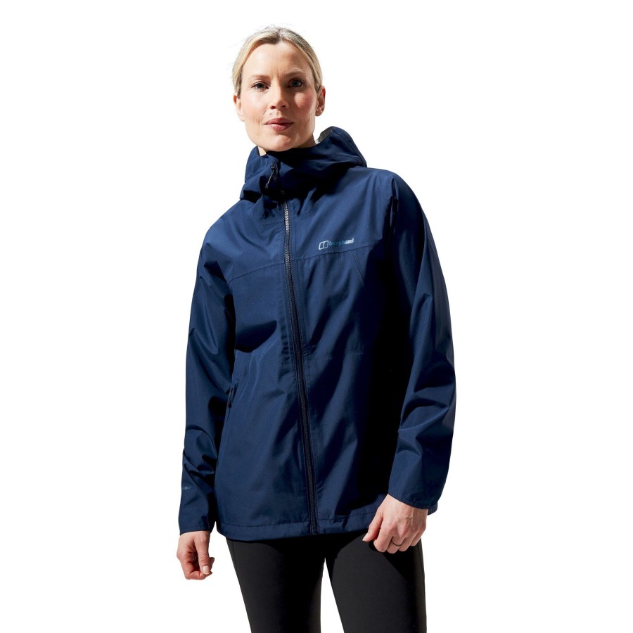 Clothing Berghaus Waterproof Jackets | Berghaus Womens Deluge Pro 3.0 Jacket - Dusk Blue