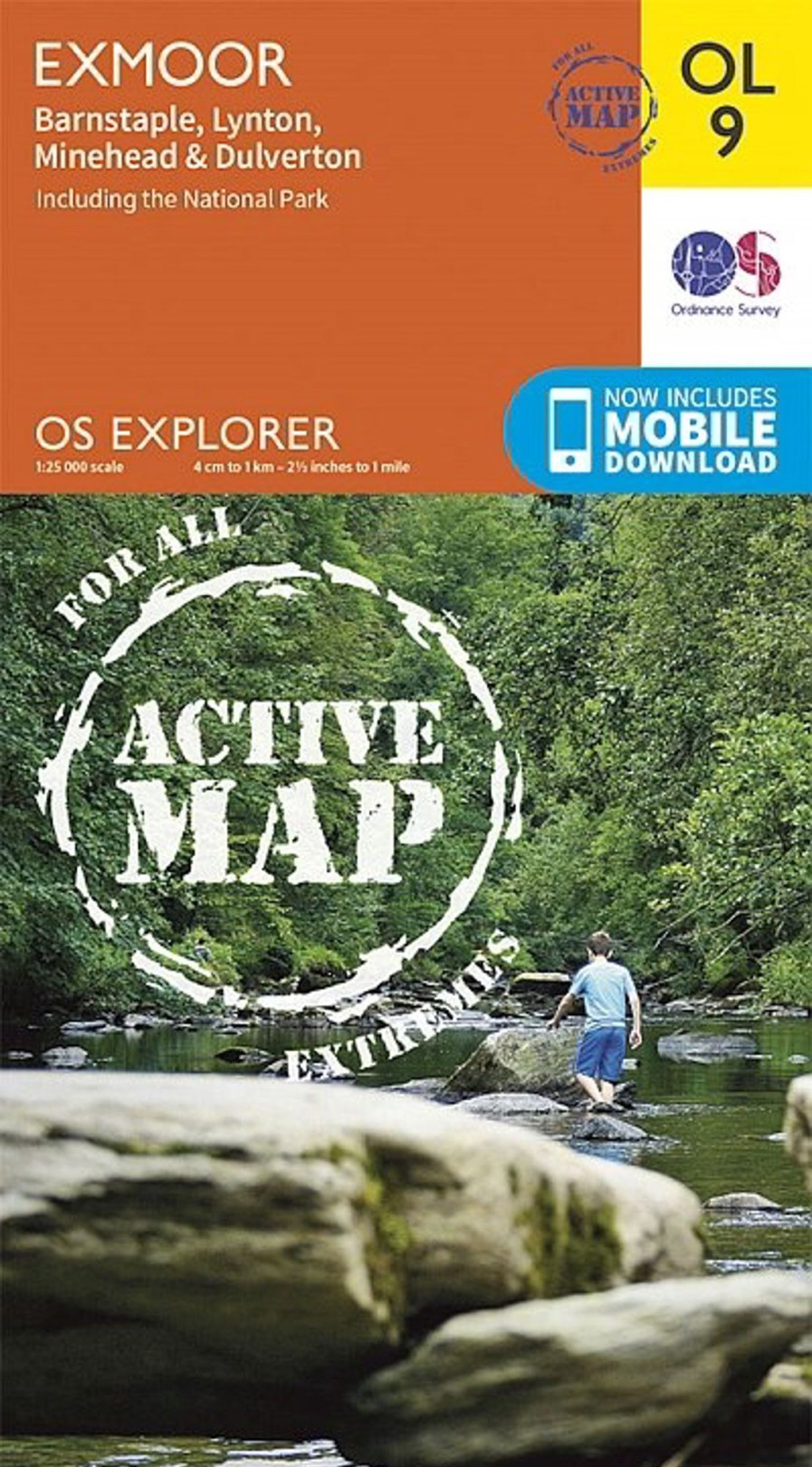 Equipment Ordnance Survey Maps And Books | Os Explorer - Active Map Ol9 - Exmoor Orange