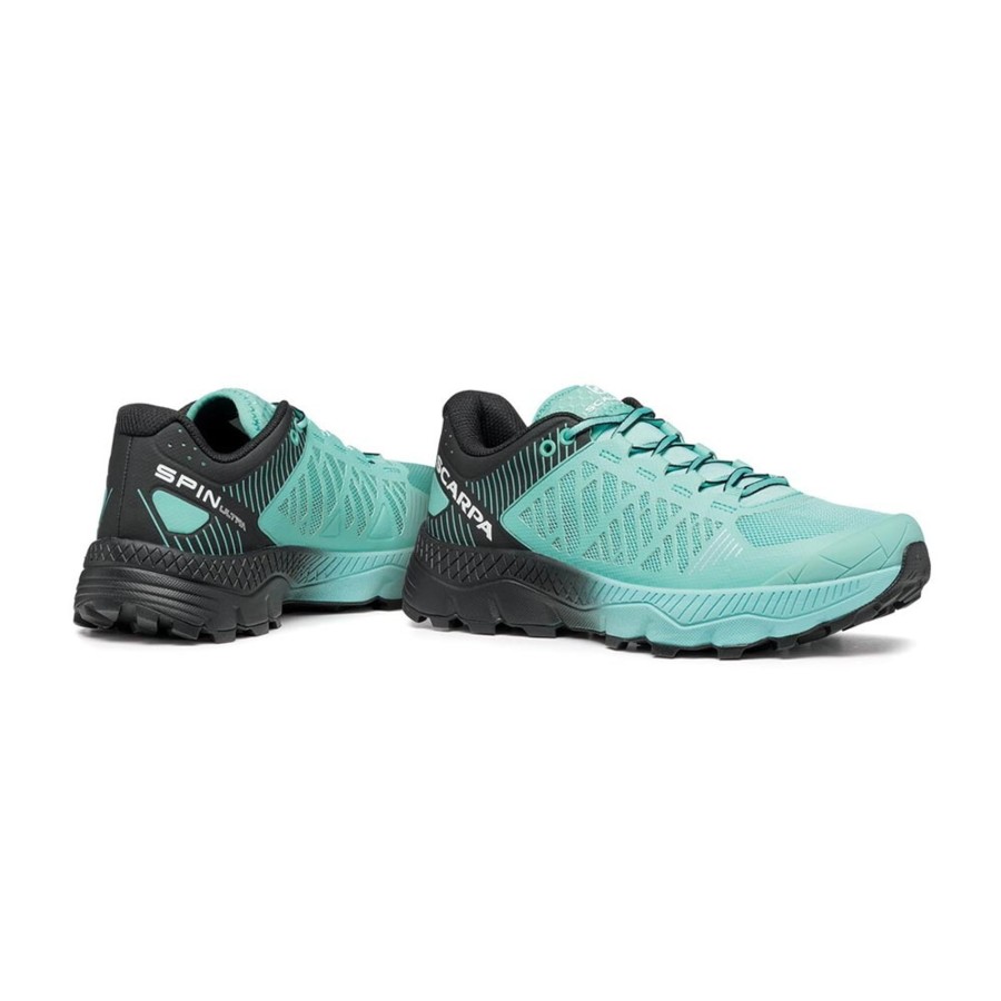 Footwear Scarpa Running Shoes | Scarpa Womens Spin Ultra Running Shoes - Aruba Black Blue