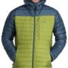 Clothing Rab Insulated Jackets | Rab Mens Microlight Alpine Jacket - Orion Blue-Aspen Green