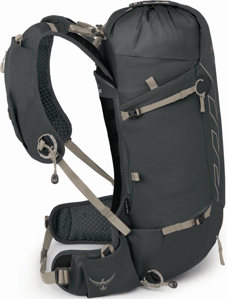 Rucksacks Osprey Fast & Light Rucksacks And Vests | Osprey Womens Tempest Velocity 20 Rucksack - Dark Charcoal-Chiru Tan Grey