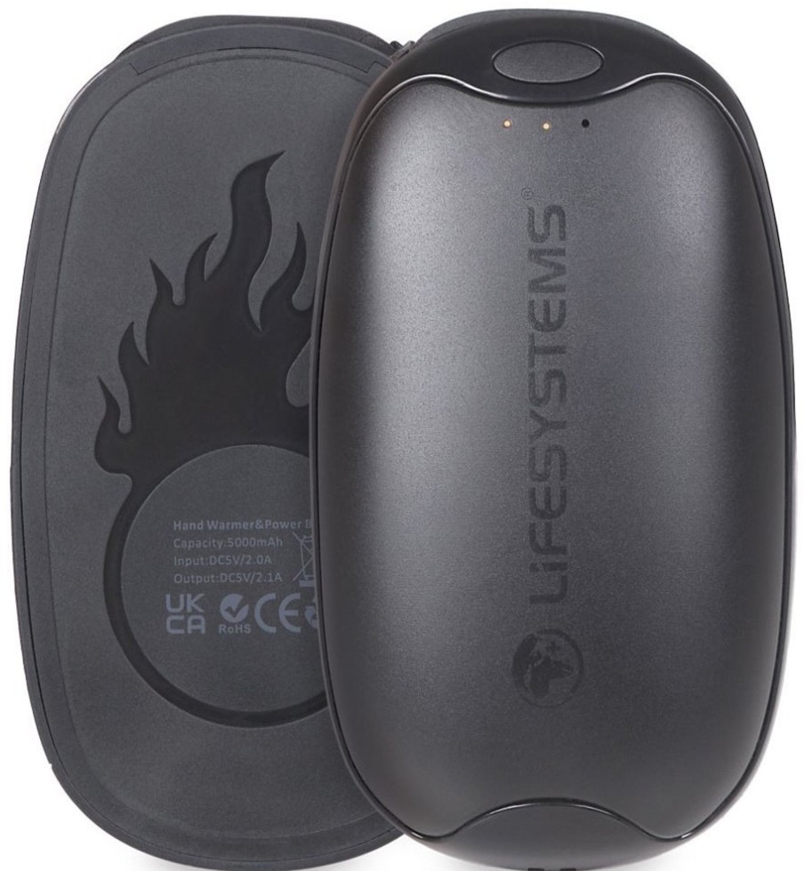 Equipment Lifesystems Thermal Protection | Lifesystems Rechargeable Dual Palm Hand Warmers Black