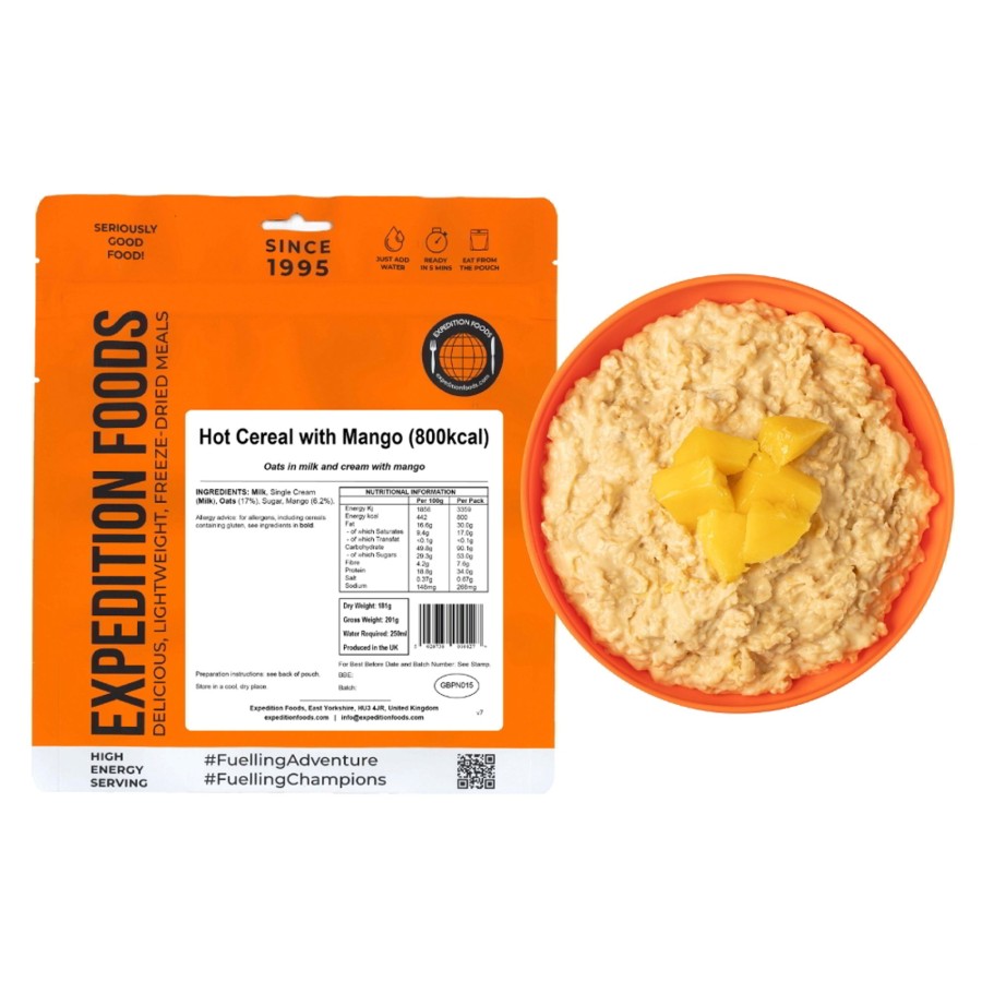 Equipment Expedition Foods Breakfast | Expedition Foods Hot Cereal With Mango - 800Kcal Orange